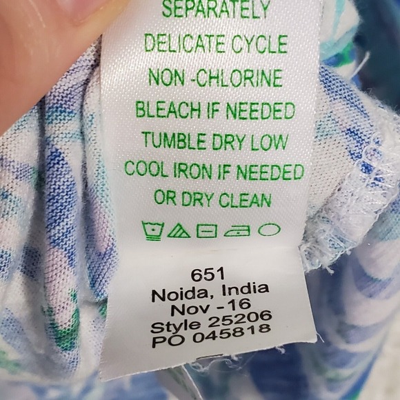 Lilly Pulitzer Women Meg‎ Tunic Top Size XS Lightweight Stretch V-Neck Resort - Picture 8 of 14